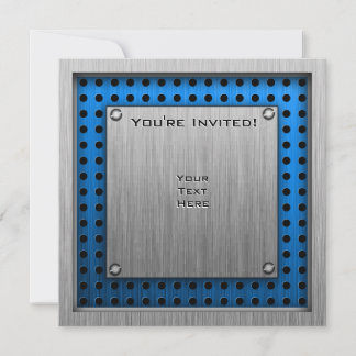Cute Panda; Silver Invitation