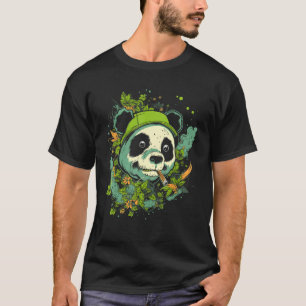 Cute Panda Splash Animal Face Splash Paint Graphi T-Shirt