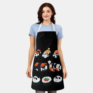 Cute Panda Sushi Hug Maki Lover Funny Kawaii Food Apron