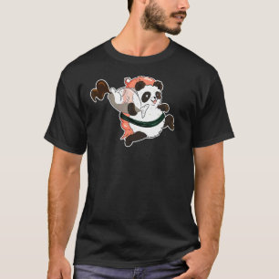 Cute Panda Sushi With Shrimp Stealing Soy Sauce Fi T-Shirt