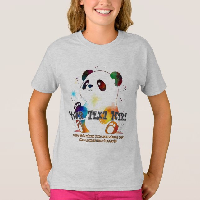 Cute panda t shirt (Front)