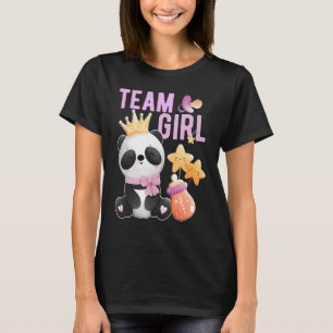 Cute Panda Team Girl  Gender Reveal Baby Shower Pa T-Shirt