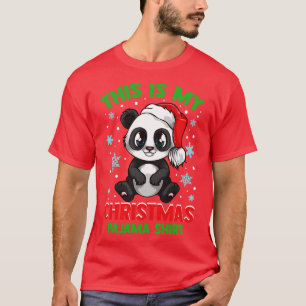 Cute Panda This is my Christmas Pajama Gift T-Shirt