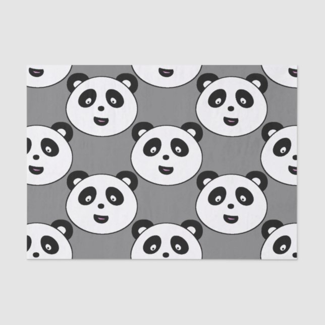 Cute Panda Tissue Tissue Paper (Front)