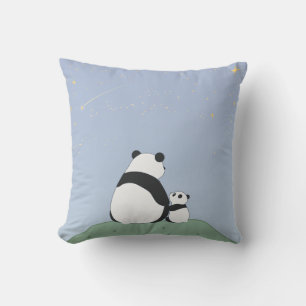 Cute Panda Under Stars Cushion