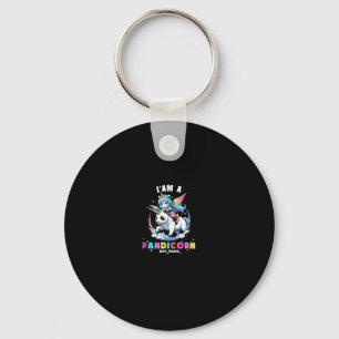 Cute Panda Unicorn I'am A Pandicorn Magic Girl Wom Key Ring