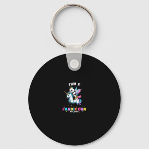 Cute Panda Unicorn I'am A Pandicorn Magic Girl Wom Key Ring