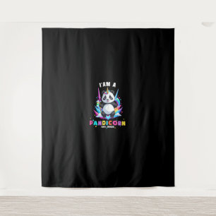 Cute Panda Unicorn I'am A Pandicorn Magic Girl Wom Tapestry
