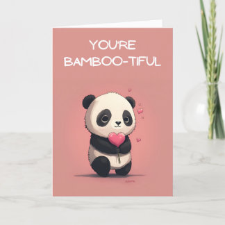 Cute Panda Valentine's Day Card