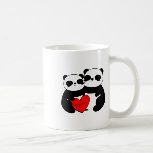 Cute Panda Valentines Day Gift Panda Couple With H Coffee Mug