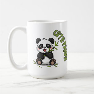 Cute Panda with Bamboo - Adorable Coffee Mug