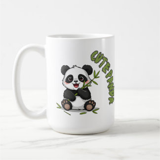 Cute Panda with Bamboo - Adorable  Coffee Mug