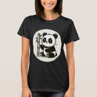 Cute Panda With Bamboo 