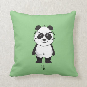 Cute Panda with Glasses Cushion