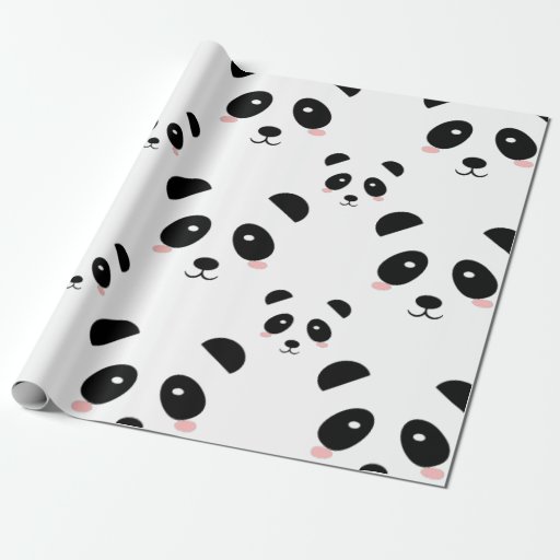 Image of cute panda wrapping paper