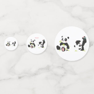 Cute pandas    confetti