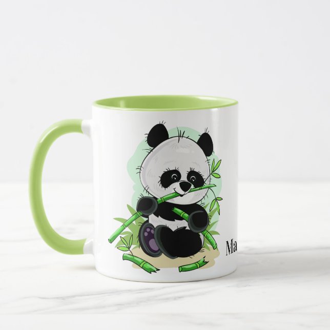 Cute Pandas custom name mugs (Left)