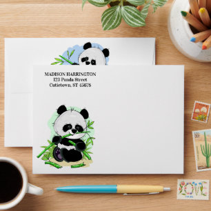 Cute Pandas custom text Envelope
