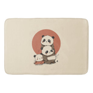 Cute Pandas Design Bath Mat