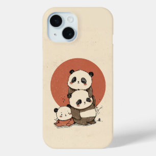 Cute Pandas Design iPhone 15 Case