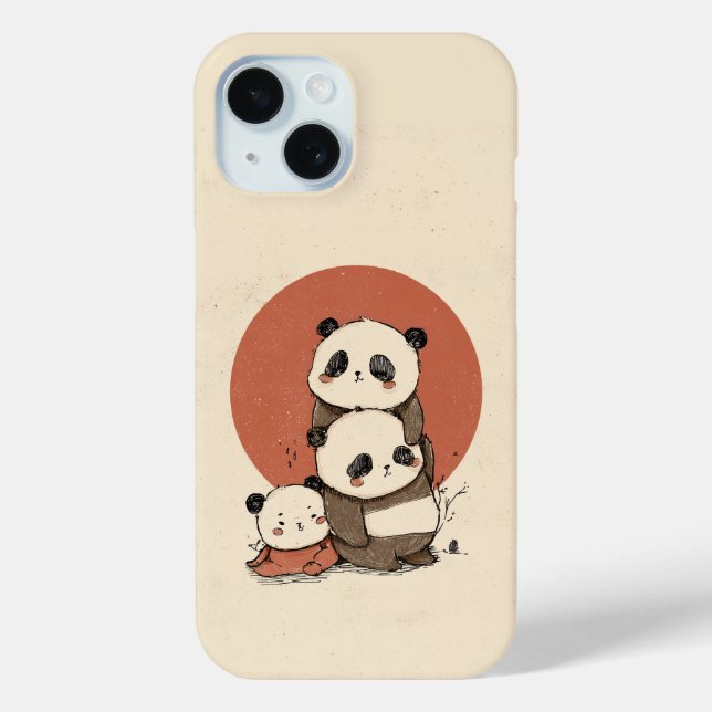 Cute Pandas Design Case-Mate iPhone Case (Back)