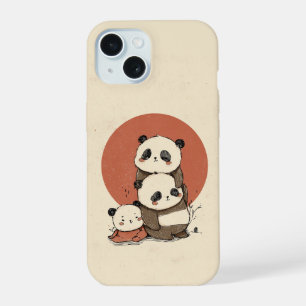 Cute Pandas Design iPhone 15 Case