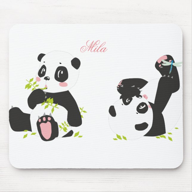 Cute pandas mouse mat (Front)