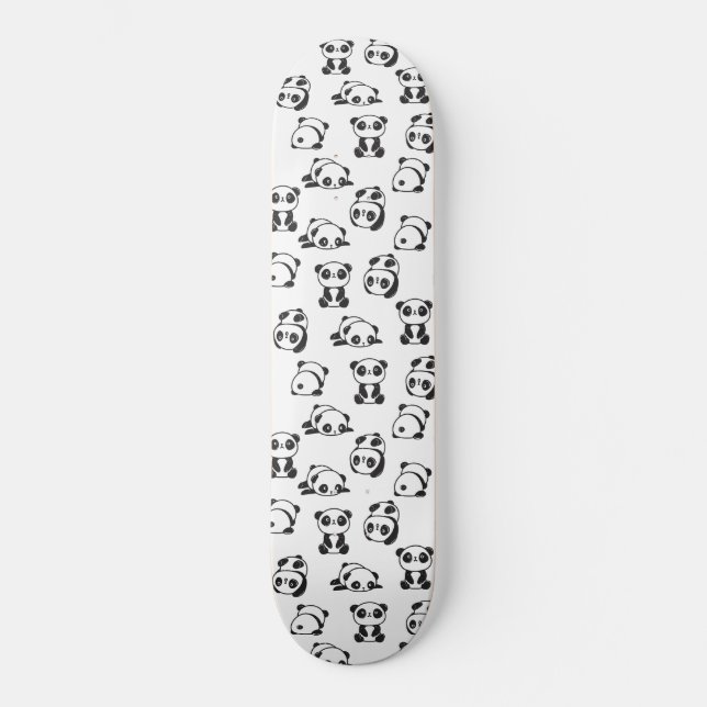 Cute Pandas Pattern  Skateboard (Front)