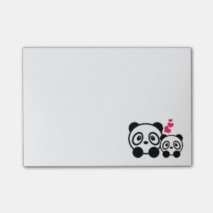 Cute pandas post-it notes