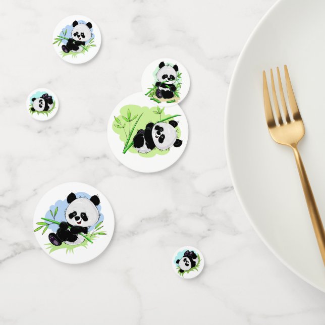 Cute Pandas table confetti (Group)