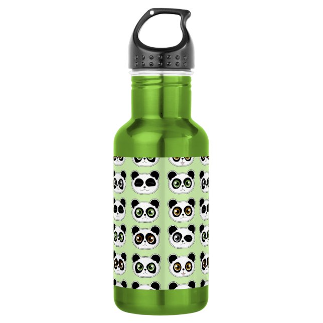 Cute Pandas with Attitude Pattern 532 Ml Water Bottle (Front)