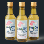 Cute Pandemic OY to the World Holiday Mini<br><div class="desc">These mini wine bottle labels are designed specially for the 2020 pandemic holiday season. They feature a funny design with the planet earth wearing a Santa hat and face mask, with a caption reading "Oy to the world." The note reads: Sending Holiday Cheer Despite the Year, with space for your...</div>