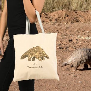 Cute Pangolin Animal Art Tote Bag
