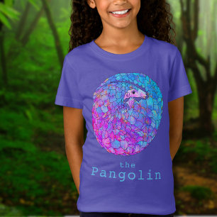Cute Pangolin Colourful Animal Art T-Shirt