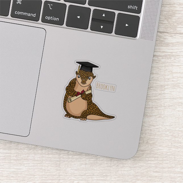 Cute pangolin graduating cartoon (Detail)