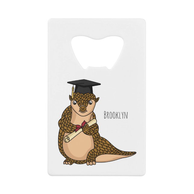 Cute pangolin graduating cartoon  (Front)