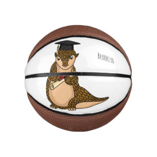 Cute pangolin graduating cartoon  mini basketball