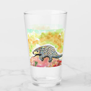 Cute Pangolin Painting Glass