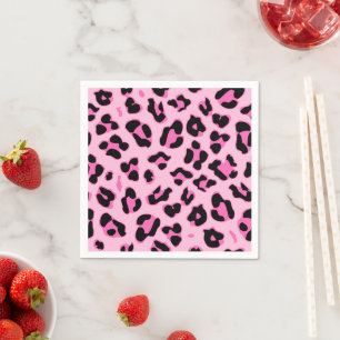 Cute panther skin print party paper napkin