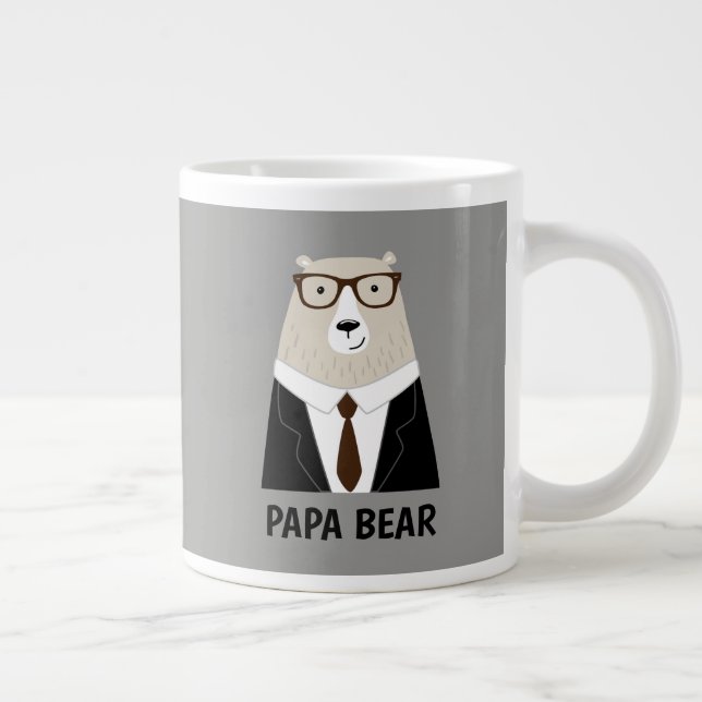 Cute Papa Bear Fathers Day Gift Speciality Mug (Right)