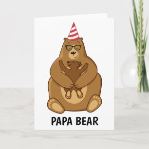 Cute Papa Bear Fathers Day Gift Speciality Mug Card