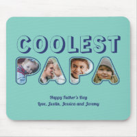 Cute Papa Cutout Custom Family Photo Father's Day