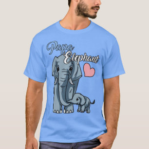 Cute Papa Elephant Baby Shower Gift Future Dad T-Shirt