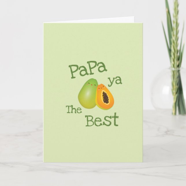 Cute Papa Ya The Best Funny Fruit Pun For Dad Card (Front)