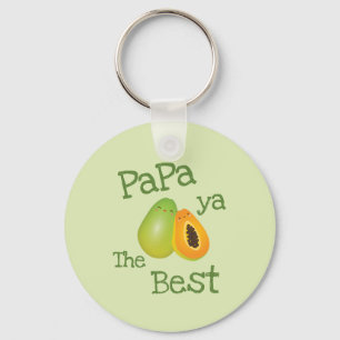 Cute Papa Ya The Best Funny Fruit Pun For Dad Key Ring