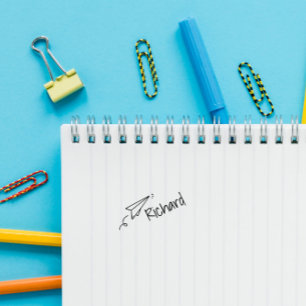 Cute Paper Aeroplane Custom Kid Name Personalised Self-inking Stamp