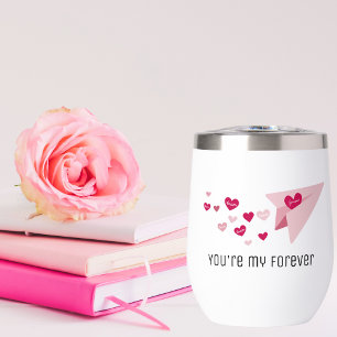 Cute Paper Aeroplane, forever heart,Valentine's Da