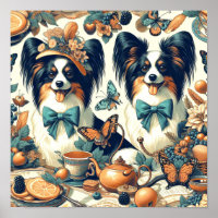 Cute Papillon Dog Illustration