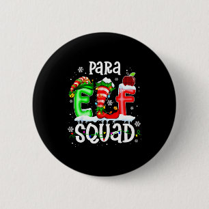 Cute Para Elf Squad Funny Christmas Elf Kids Teach 6 Cm Round Badge