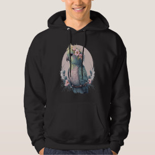 Cute Parakeet Budgie Bird Flower Crown Pet Birds Hoodie
